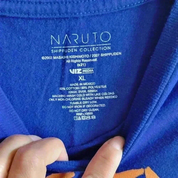 NARUTO T Shirt Shippuden 2007 Ichiraku Ramen Shop Print Youth XL Blue - Picture 5 of 9